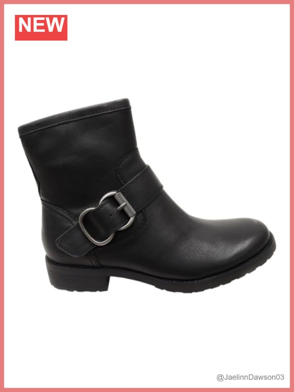 Waterproof Leather Ankle Bootie with Inside Zipper